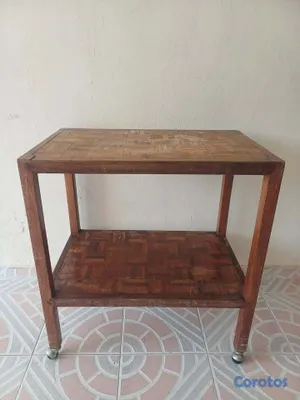 muebles y colchones - Mesa Auxiliar de Caoba Estilo Vintage / Para Resta 2