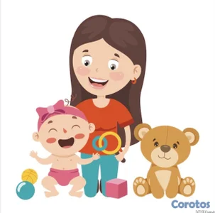 trabajo de limpieza y cuidado de niña