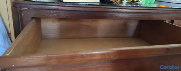 muebles y colchones - Gavetero de 9 gavetas con espejo en ebano verde 4