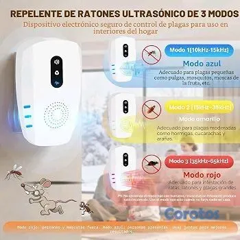 herramientas, jardines y exterior - 🪳🔥 ¡REPELENTE ULTRASÓNICO DE PLAGAS! Ratones + Cucarachas + etc Para Hogar 🏠 3