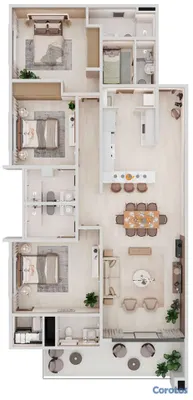 apartamentos - Apartamento en venta de 3 hab. en Bella Vista, SD 2