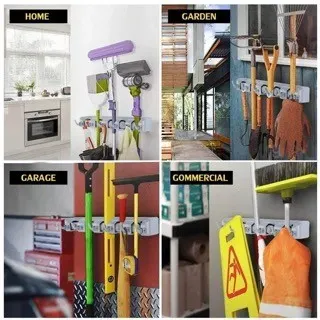 herramientas, jardines y exterior - Soporte para suape y escoba, organizador de herramientas  lampazo trapeador   2