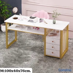 Mesa de uñas con gabetas 