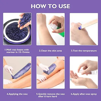 salud y belleza - Kit de depilacion bestidy Horno de Cera + 4 fundas de cera. Calentador depilar 4