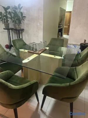 decoración y accesorios - Juego de comedor con 6 sillas 2