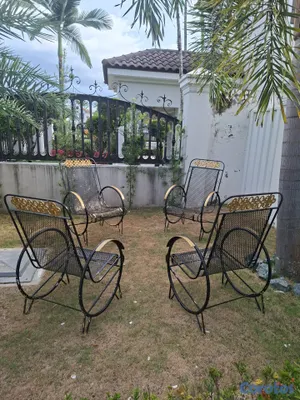 muebles y colchones - Juego de sillas en hierro 2