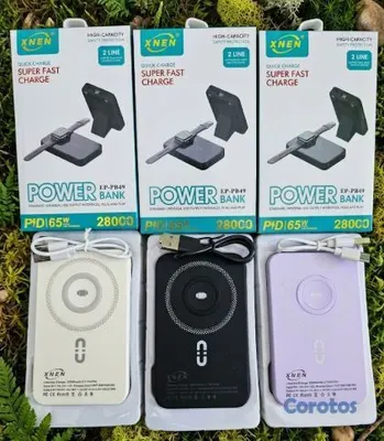 accesorios para electronica - Power Bank 28,000 mAh Carga Magnética 4