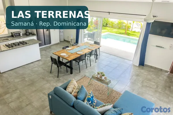 casas vacacionales y villas - Villa en Las Terrenas, Samaná — 3 hab. con piscina privada 6