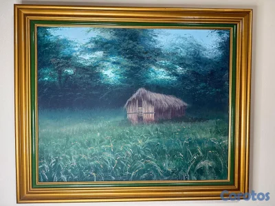 Paisaje con casa. 24×30. RD$ 22,000.00. Negociable