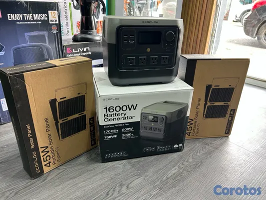 plantas e inversores - Ecoflow river 2  pro con paneles 45W  3