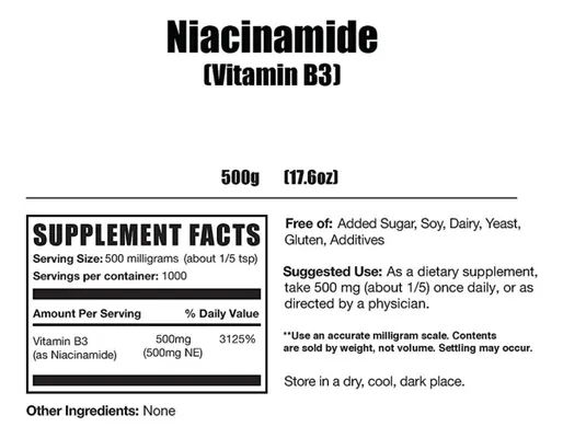 Salud y Equipamiento Médico - Niacinamida En Polvo 500gr Bulk - G A $4 - G A $436 2