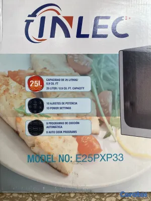 electrodomesticos - Microondas Inlec 0.9 pies cúbicos 
25 litros 
Modelo E25PXP33
Pantalla digital
 17