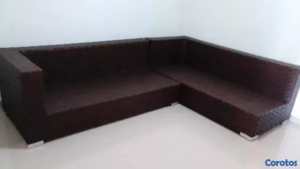 muebles y colchones - Mueble Rattan Forma L 2 Asientos Super Expecial Nuevo.
20% descuento.
 4