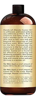 Salud y Equipamiento Médico - Aceite De Ricino Artesanal Puro - 100% Puro Y Natural 3
