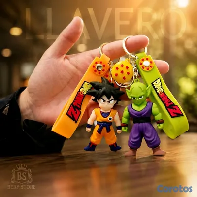 juguetes - Llavero Dragon Ball Z con figura y correa para decorar tus llaves con estilo.  3