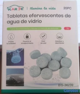 Caja de detergente limpiaparabrisas concentrado en tabletas efervescentes 20/CJ