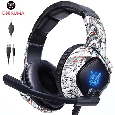 accesorios para electronica - Auriculares Audifonos ONIKUMA K19 para Xbox One PS5 gamer RGB 2
