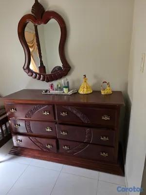 muebles y colchones - Juego de habitación en caoba  5