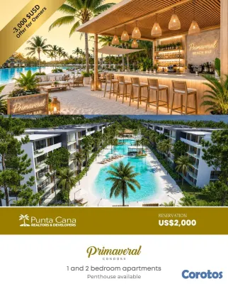 apartamentos - Propiedad en Venta en Punta Cana — Primaveral desd 12