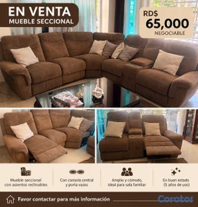 MUEBLE EN U RECLINABLE 