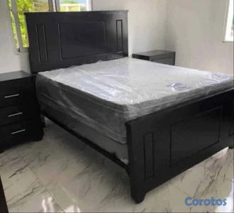 Juego de habitacion de 60 negro completo 