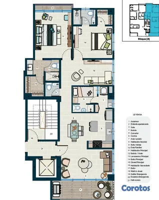 apartamentos - Proyecto de apartamentos en venta (130m2 - 170m2) en Los Cacicazgos,  2 o 3 hab. 3
