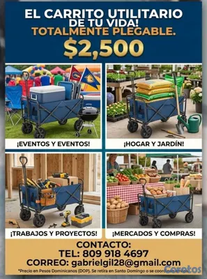 herramientas, jardines y exterior - Carrito multiuso plegable 2