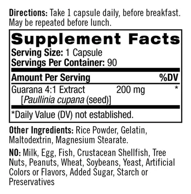 Salud y Equipamiento Médico - Guarana Natrol 200mg  90 capsulas - Unidad 2