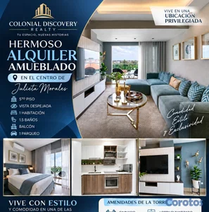 Hermosa Apartamento de 1 habitación en Julieta Morales 1.5Baños 1Parqueo Gym 