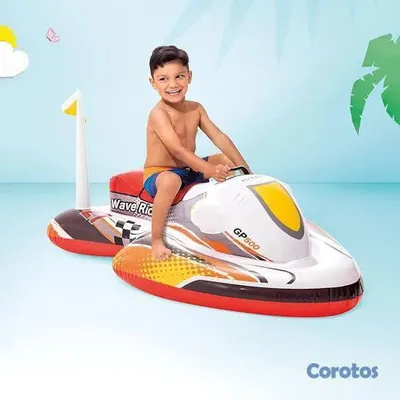 juguetes - Inflable Acuático en Forma de Jet Ski – Diversión  7
