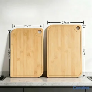 Tabla de cocina con canal y orificio redondo