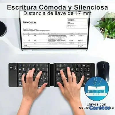 accesorios para electronica - Mini teclado inalambrico plegable Q-815 compatible iOS, Android y Window 4