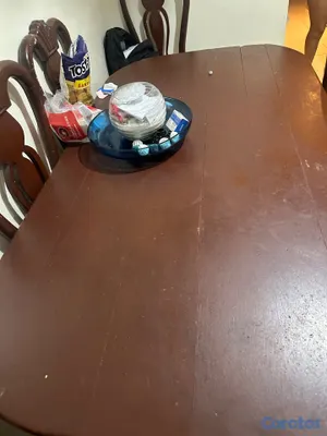 muebles y colchones - Comedor de caoba de 6 sillas 8