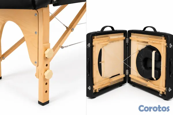 Salud y Equipamiento Médico - Mesa portátil de masaje plegable con accesorios 4