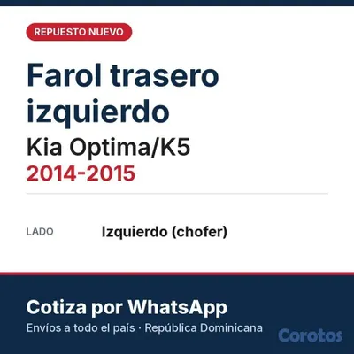 repuestos - Faroles traseros y pantallas nuevas – Toyota, Hyun 6