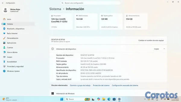 computadoras y laptops - HP Pavilion | Core i7 12va | 16GB RAM | 1TB SSD 2