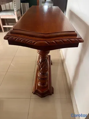 decoración y accesorios - Repisa de caoba maciza tallada – Excelente pieza 5