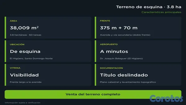 solares y terrenos - Terreno de esquina en venta Circunvalación Norte, 38,009 m2 3
