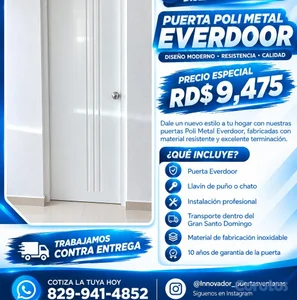 PUERTAS 3L EVDERDOOR EN ACERO INOXIDABLE (TALLADO LIMITADAS)