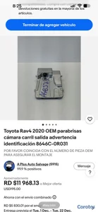 Cámara Toyota RAV4 2020