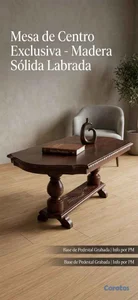 ​Elegante Mesa de Centro/Auxiliar en Madera Sólida