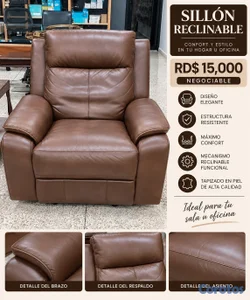 SILLÓN RECLINABLE ( NEGOCIABLE )