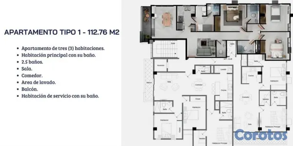 Proyectos - Apartamento en Venta, Atala 10