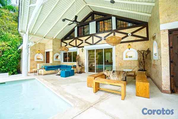 casas vacacionales y villas - Espectacular Villa Tropical de Lujo a 200m de Playa Las Ballenas | Las Terrenas 4