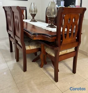 Juego Comedor  6 sillas con su mesa 100% Caoba 