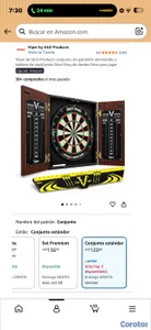 Juego de Dardos Profesional Viper Stadium Shot King con Gabinete