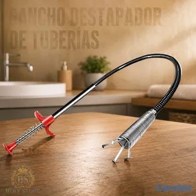 herramientas, jardines y exterior - 🎀 Gancho Destapador de Tuberías Flexible para Desagües con Extracción de Residu 5