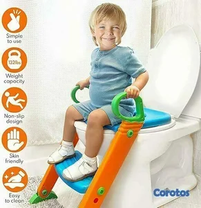 Asiento de entrenador de inodoro con escalera para