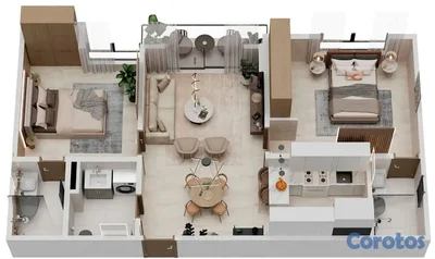 Venta Apartamento en construcción 2 hab y 1 parque