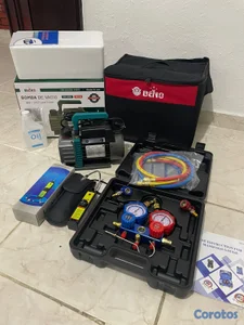 kit de bomba de vacío 3cfm con manómetro